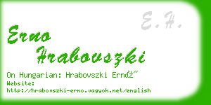 erno hrabovszki business card